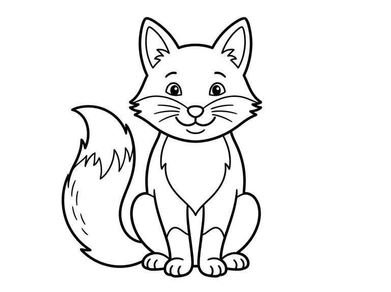 Coloring-Book Line Art (outline only) sample