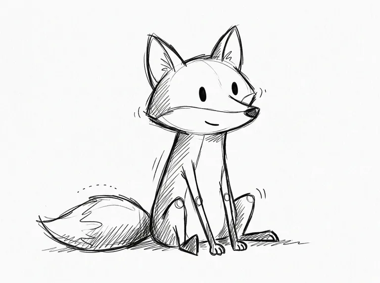 Minimal Hand-Sketched Character sample