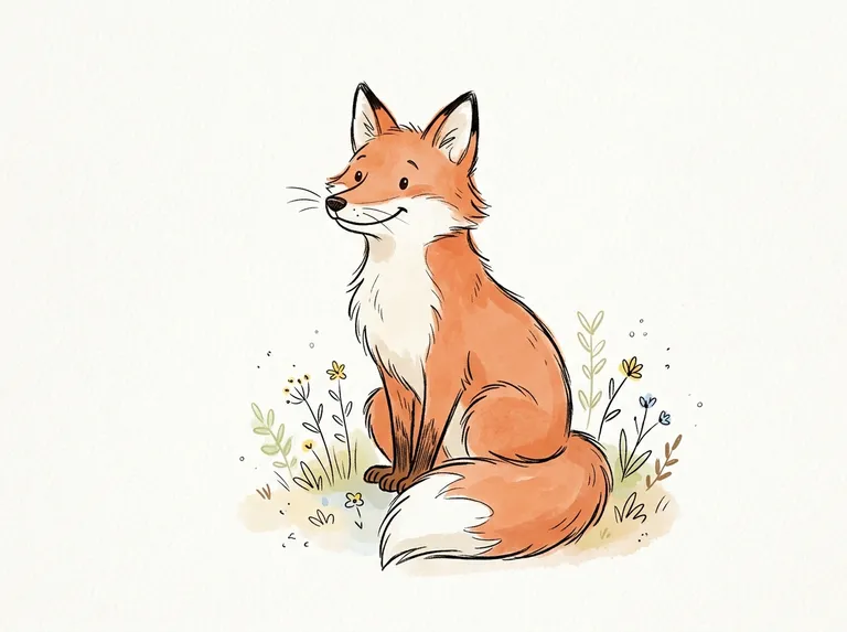 Quirky Editorial Character Doodle sample