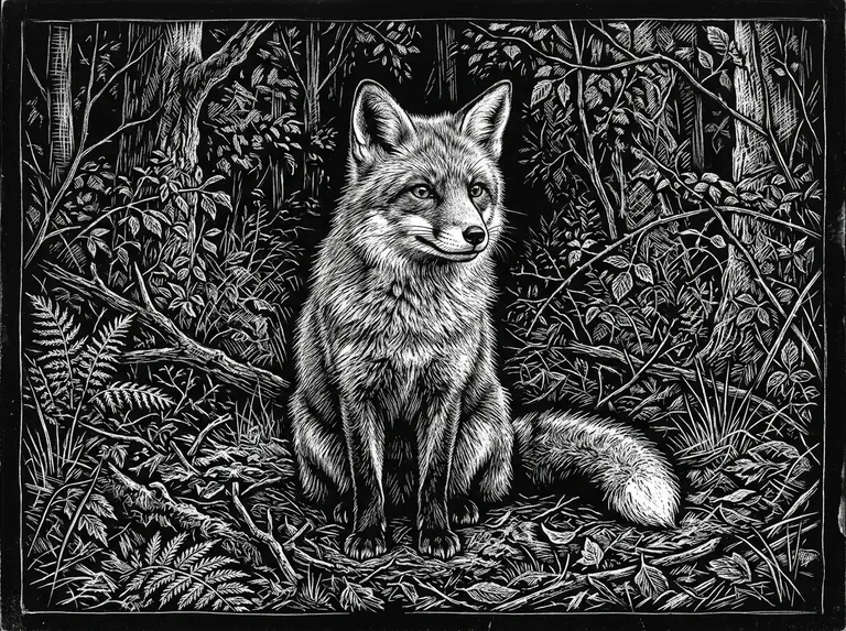 Scratchboard sample